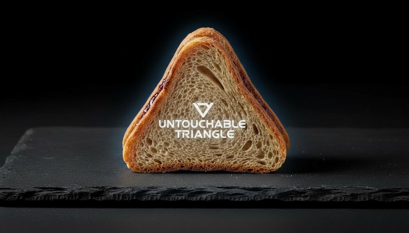 Untouchables triangle sourdough sandwich cross-section
